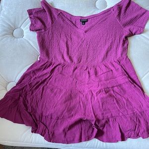 Magenta off the shoulder